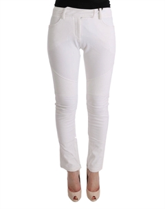 Женские брюки Chic Slim Fit из хлопка, белый Ermanno scervino