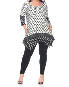 Туника Aicha большого размера белого цвета White mark