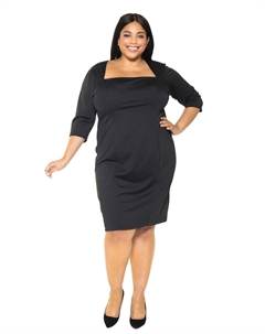 Платье Мэрилин - Большие размеры, черный Alexia admor