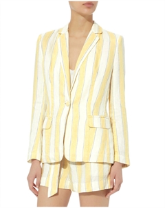 Полосатый льняной блейзер в разноцветном цвете, цвет multi Frame