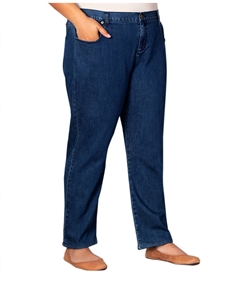 Джинсы свободного кроя с пятью карманами больших размеров из синего денима On the plus side