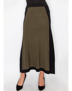 Трикотажная юбка в оливково-черных тонах Yal new york