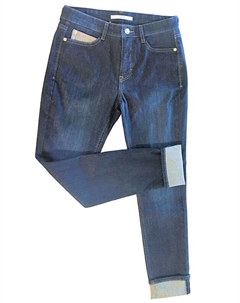 Джинсы с блестящим люрексом из синего денима Mac