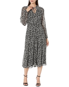 Женский шифоновый сарафан с цветочным принтом, черный/белый Tommy hilfiger