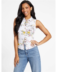 Топ с принтом «Ибица», цвет pure white multi Guess factory