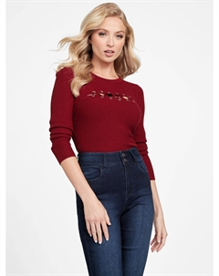Свитер со шнуровкой Sheena, цвет dark jam red Guess factory