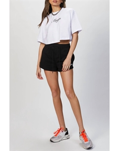 Спортивные шорты с логотипом черного цвета Msgm