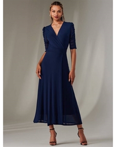 Сетчатое платье-обертка с рюшами от zeena, темно-синий Jolie moi