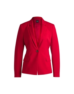 Приталенный пиджак из шерсти, красный Boss