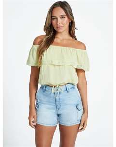 Укороченный топ Belize с открытыми плечами, цвет uva Guess factory