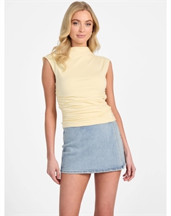 Топ Fiona со сборками, цвет cornsilk Guess factory