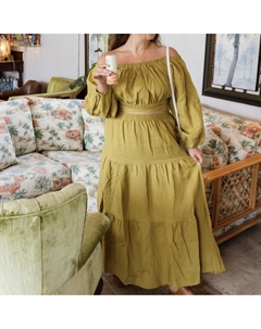 Юбка Evangeline цвета оливы, оливковый By together