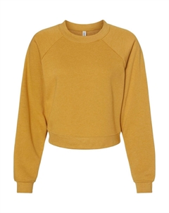 Женский реглан-пуловер из флиса, цвет heather mustard Bella+canvas