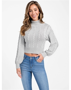 Вязаный свитер Vivian Cable, цвет light melange grey Guess factory