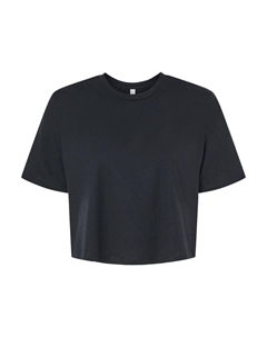 Женская укороченная футболка из джерси, черный Bella+canvas