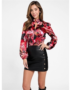 Топ с воротником-стойкой Cabrera, цвет holiday party jet black m Guess factory