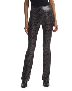 Расклешенные леггинсы из искусственной кожи с рисунком «змея» серого цвета Commando