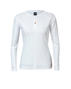 Женский топ-рубашка на молнии спереди белого цвета Snapper rock