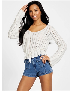 Свитер с фестончатым узором Rylie, цвет sandy shore Guess factory