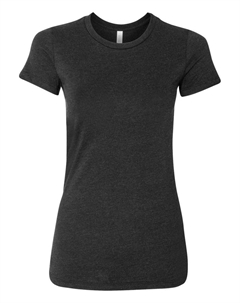 Женская облегающая футболка, цвет black heather Bella+canvas