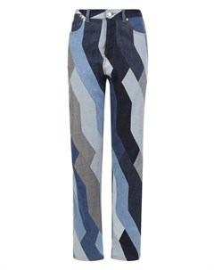 Разноцветные составные джинсы прямого кроя Dries van noten