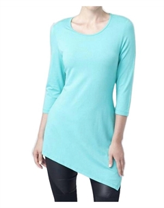 Асимметричная туника с рукавами 3/4 цвета Mint Angel