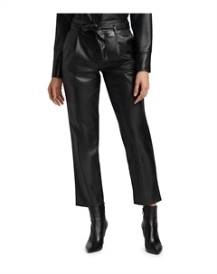 Кожаные брюки Melila черного цвета Paige