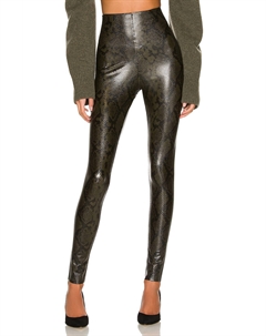 Леггинсы из искусственной кожи с изображением животных из мшистой змеи, цвет moss snake Commando