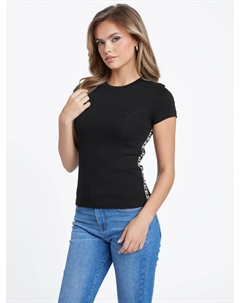 Топ с круглым вырезом Eco Abril, черный Guess factory