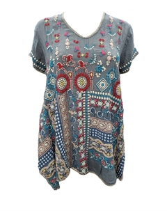 Женская туника Мадхури в цвете Cloudburst Johnny was