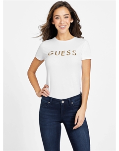 Футболка с логотипом Eco Piper, цвет pure white Guess factory