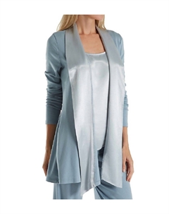 Халат Shelby с атласной отделкой и карманами в цвете Morning Blue Pj harlow