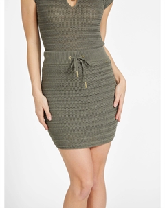 Мини-юбка Madi Crochet, цвет dusty oliver Guess factory