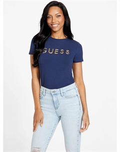 Футболка с логотипом Eco Piper, цвет cave blue Guess factory