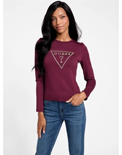 Топ с логотипом Lamar Crewneck, цвет mystic wine Guess factory