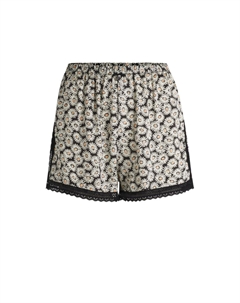 Пижамные шорты с кружевной отделкой из атласа, цвет patterned Hugo