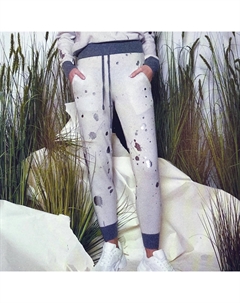 Кашемировые джоггеры Splatter Foil Silver Brodie cashmere