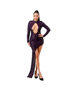 Ночное платье с несимметричной юбкой, фиолетовый Fashnzfab