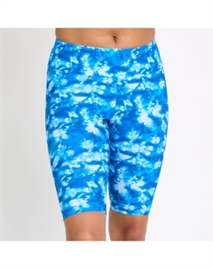 Женские длинные велосипедные шорты для плавания с высокой талией, цвет blue tie dye Calypsa