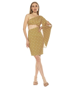 Платье на одно плечо Reese, цвет 60s geo Alexia admor