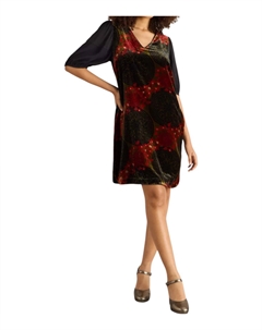 Платье Cleo Velvet Mix зеленого цвета White stuff