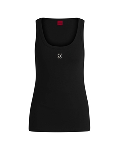 Майка с многослойным логотипом, черный Hugo