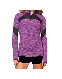 Топ с длинными рукавами и сетчатой ​​вставкой Headline цвета сангрия, цвет sangria Tlf apparel