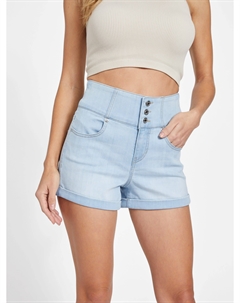 Корсетные шорты из денима Eco Milan, цвет light wash Guess factory