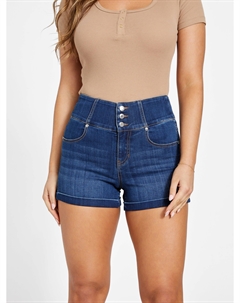Корсетные шорты из денима Eco Milan, цвет medium wash Guess factory