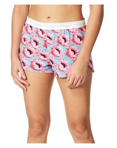 Хлопковые шорты для сна в розовом цвете Smoothie Floral Calvin klein