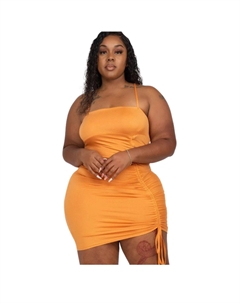 Пышное мини-платье с регулируемыми деталями и рюшами, цвет tomato cream Fashnzfab