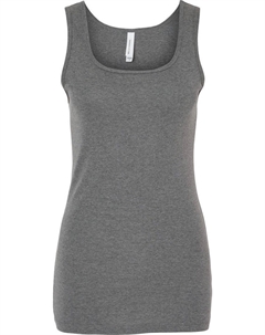 Женская майка в рубчик, цвет deep heather Bella+canvas