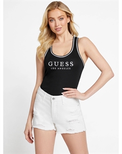 Майка с логотипом Gemi, черный Guess factory