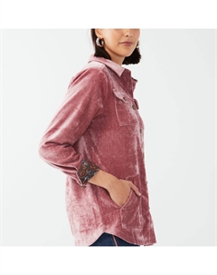 Бархатная шуба из розового дерева Fdj